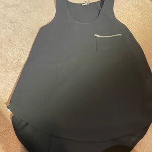 Black Sleeveless Top with Pocket